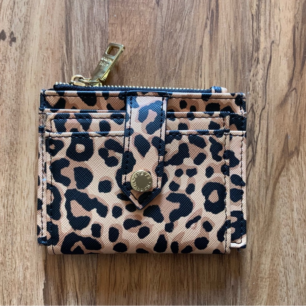 Steve Madden Tan and Black Leopard Wallet